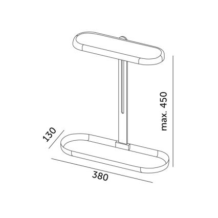 Lampada da tavolo LED dimmerabile per la coltivazione delle piante VERDI LED/12W/230V 4500K CRI 95 bianca