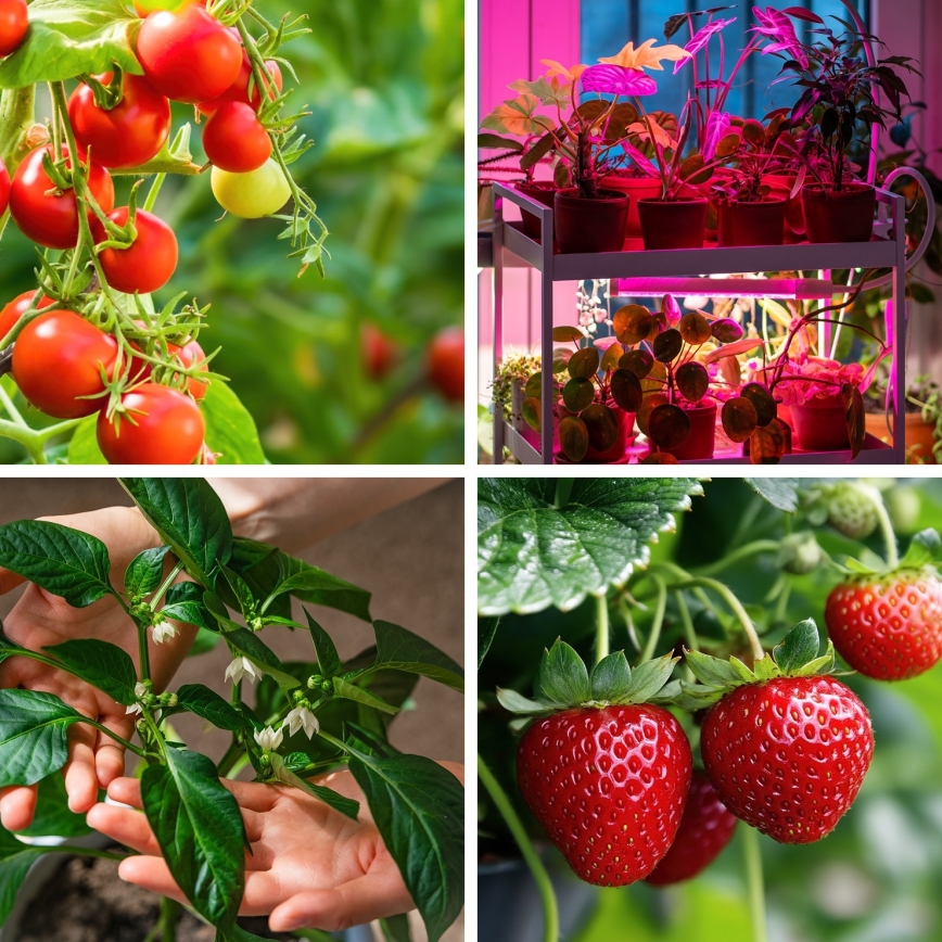 Lampada da tavolo LED dimmerabile e flessibile per coltivazione di piante VITARO 4xLED/10W/230V nero