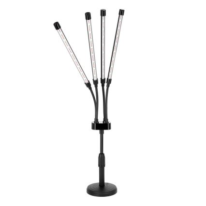 Lampada da tavolo LED dimmerabile e flessibile per coltivazione di piante VITARO 4xLED/10W/230V nero