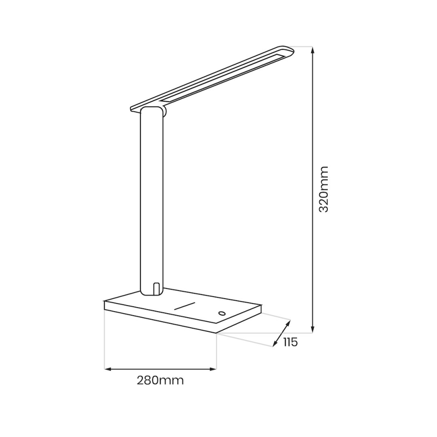 Lampada da tavolo LED dimmerabile POST LED/5W/5V 3000-6500K bianco