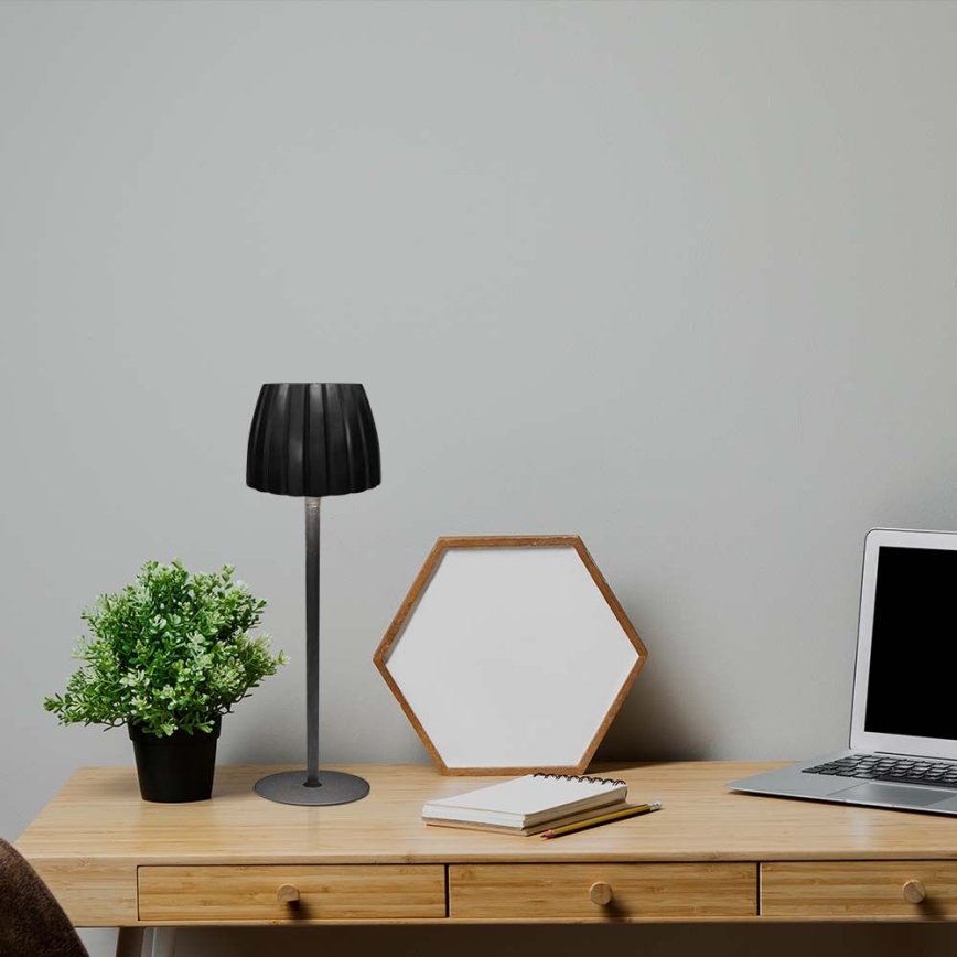 Lampada da tavolo ricaricabile a LED dimmerabile con touch LED/2,7W/5V 3000/4000/6000K 1800 mAh nero