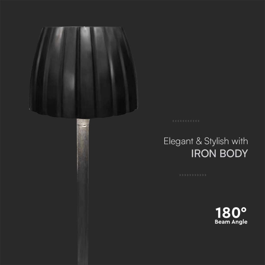 Lampada da tavolo ricaricabile a LED dimmerabile con touch LED/2,7W/5V 3000/4000/6000K 1800 mAh nero