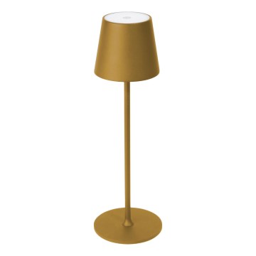 Lampada da tavolo LED dimmerabile ricaricabile da esterno 4W/4000 mAh 3000/4000/5500K IP44 dorata