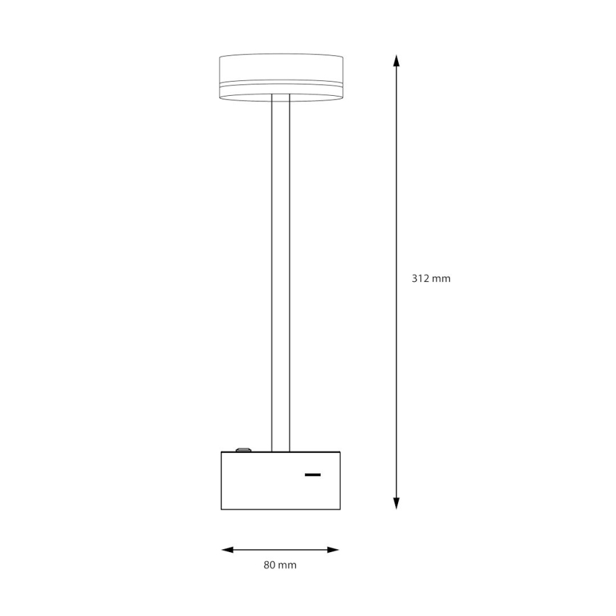 Lampada da tavolo LED dimmerabile ricaricabile SAM LED/5W/5V 3600 mAh nero/oro