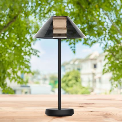 LED Dimmerabile touch per esterni lampada da tavolo SERENGETI LED/3,4W/5V USB 3600 mAh IP44 nero