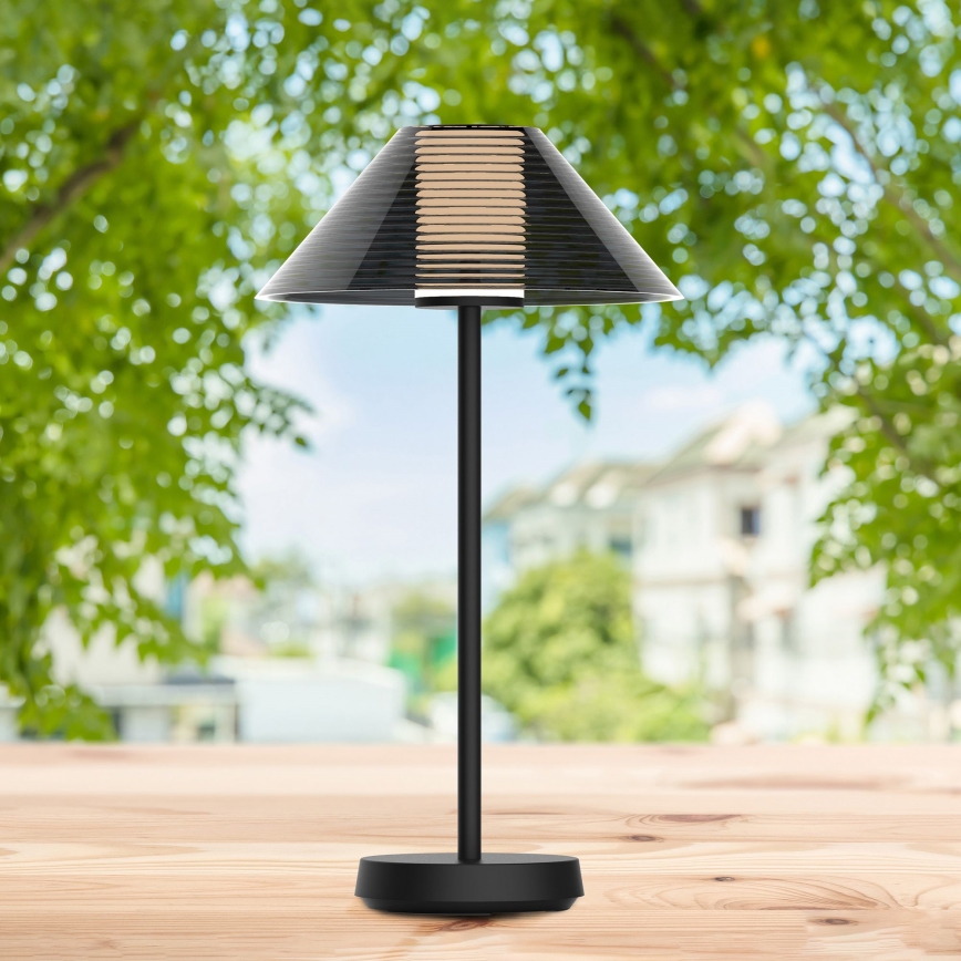 LED Dimmerabile touch per esterni lampada da tavolo SERENGETI LED/3,4W/5V USB 3600 mAh IP44 nero