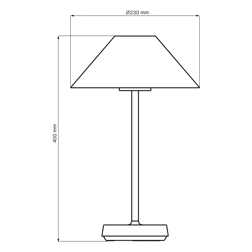 LED Dimmerabile touch per esterni lampada da tavolo SERENGETI LED/3,4W/5V USB 3600 mAh IP44 nero