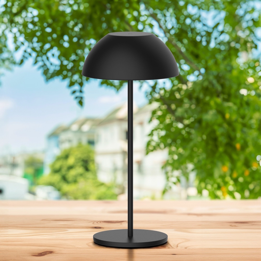 Lampada da tavolo LED Dimmerabile touch per esterni TANZANIA LED/1,8W/5V USB 1800 mAh IP44 nero