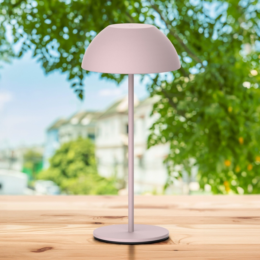 LED Dimmerabile touch per esterni lampada da tavolo TANZANIA LED/1,8W/5V USB 1800 mAh IP44 rosa