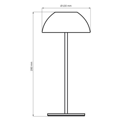 LED Dimmerabile touch per esterni lampada da tavolo TANZANIA LED/1,8W/5V USB 1800 mAh IP44 rosa