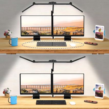 Lampada da tavolo LED dimmerabile touch flessibile LED/24W/230V 3000-6500K CRI 92 nero