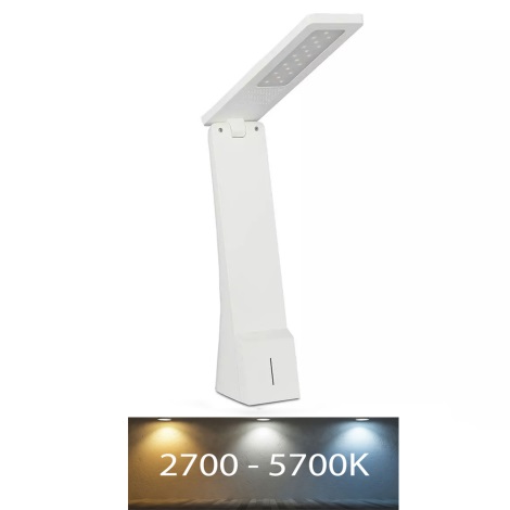 Lampada da tavolo LED dimmerabile USB LED/4W/5V 1200 mAh 3000K/4000K/5000K bianca/dorata