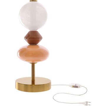 Lampada da tavolo LED FLORES LED/10W/230V oro/arancione/marrone