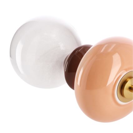 Lampada da tavolo LED FLORES LED/10W/230V oro/arancione/marrone