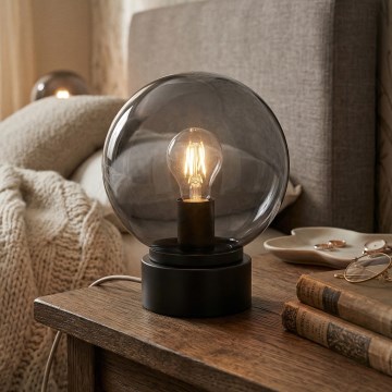 Lampada da tavolo LED JIMMY 1xE27/60W/230V antracite/nero fumé