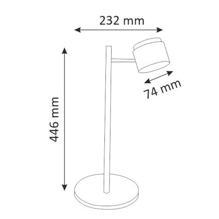 Lampada da tavolo LED KUBIK LED/4,2W/230V nera