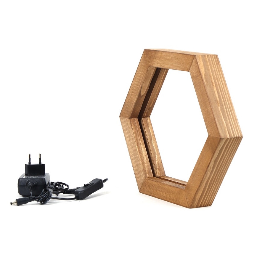 Lampada da tavolo LED LED/13W/230V abete