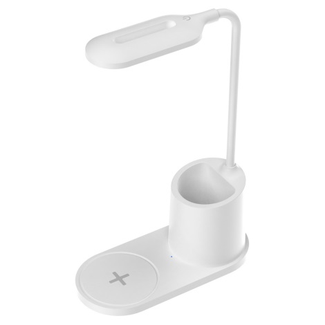 Caricatore wireless 2in1 + lampada (bianco)