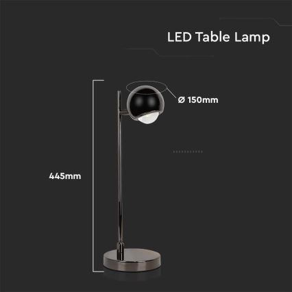 Lampada da tavolo LED LED/5W/230V 3000K nero