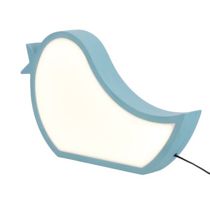 Lampada da tavolo LED per bambini BIRD LED/12W/230V blu
