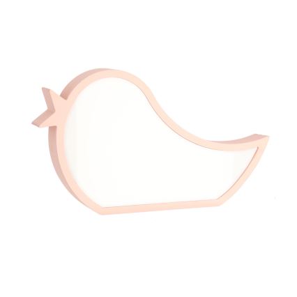 Lampada da tavolo LED per bambini BIRD LED/12W/230V rosa
