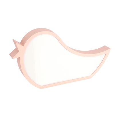 Lampada da tavolo LED per bambini BIRD LED/12W/230V rosa
