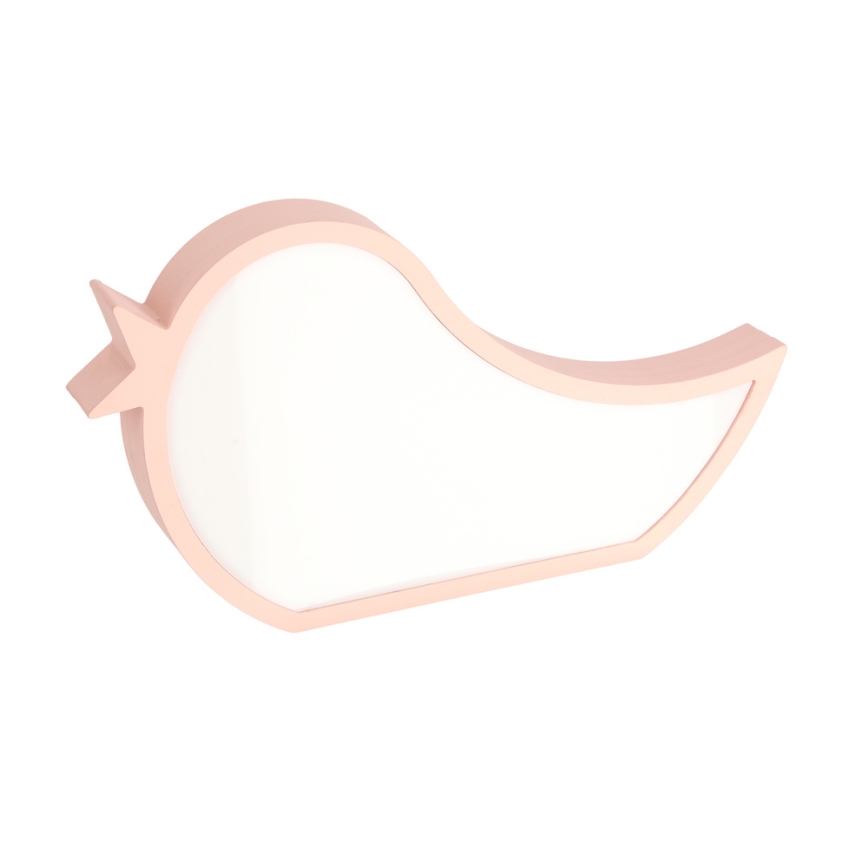 Lampada da tavolo LED per bambini BIRD LED/12W/230V rosa