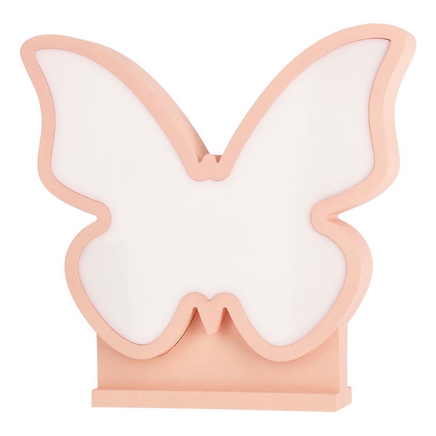 Lampada da tavolo LED per bambini BUTTERFLY LED/14W/230V rosa