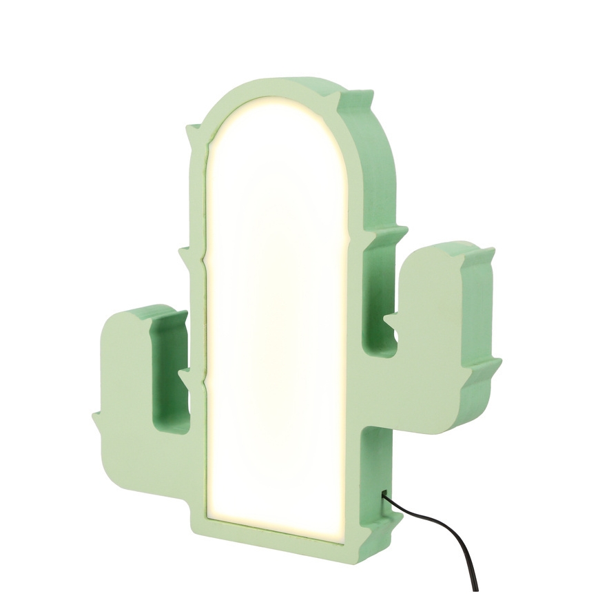 Lampada da tavolo LED per bambini CACTUS LED/10W/230V verde