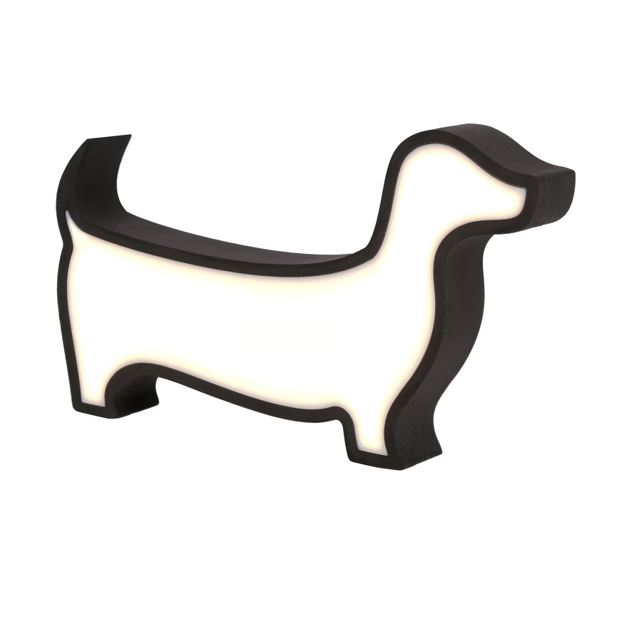 Lampada da tavolo LED per bambini DOG LED/12W/230V nera