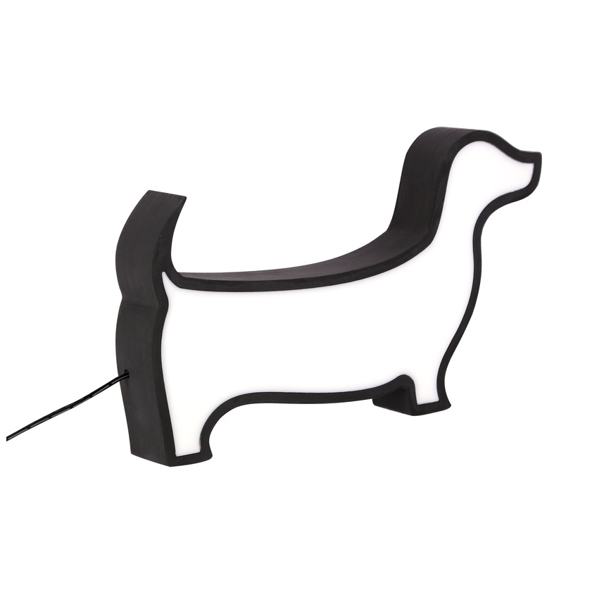 Lampada da tavolo LED per bambini DOG LED/12W/230V nera
