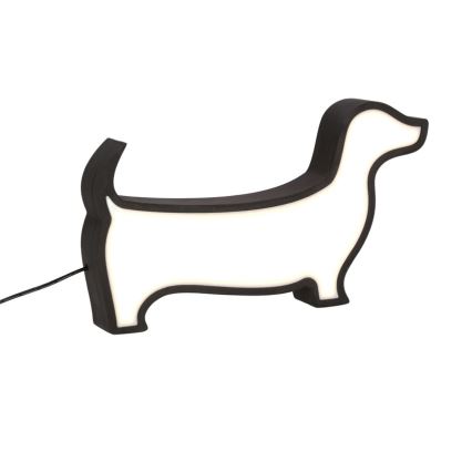 Lampada da tavolo LED per bambini DOG LED/12W/230V nera
