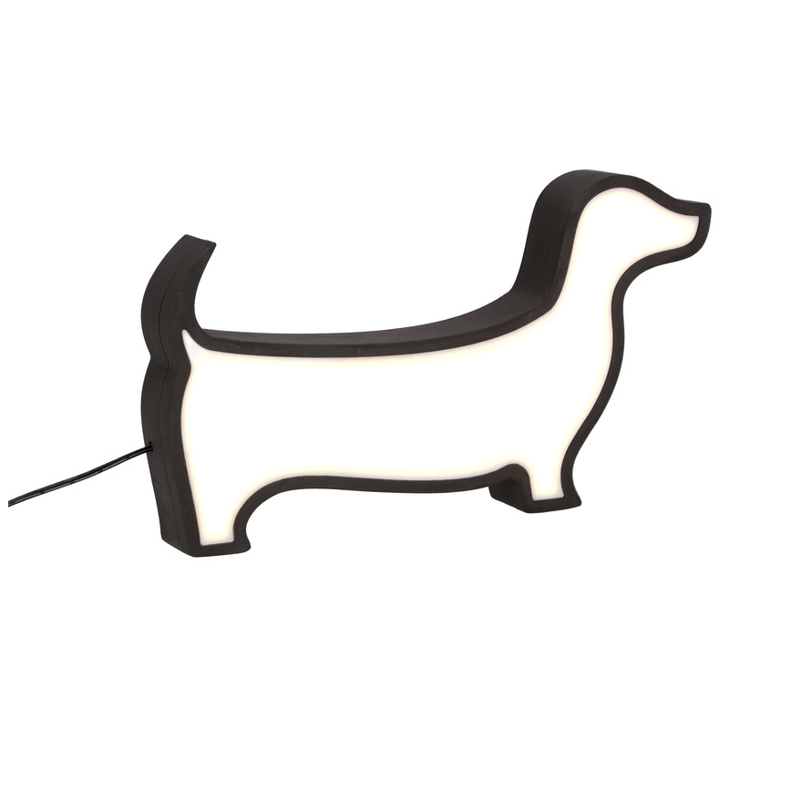 Lampada da tavolo LED per bambini DOG LED/12W/230V nera