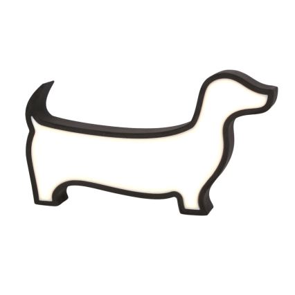 Lampada da tavolo LED per bambini DOG LED/12W/230V nera