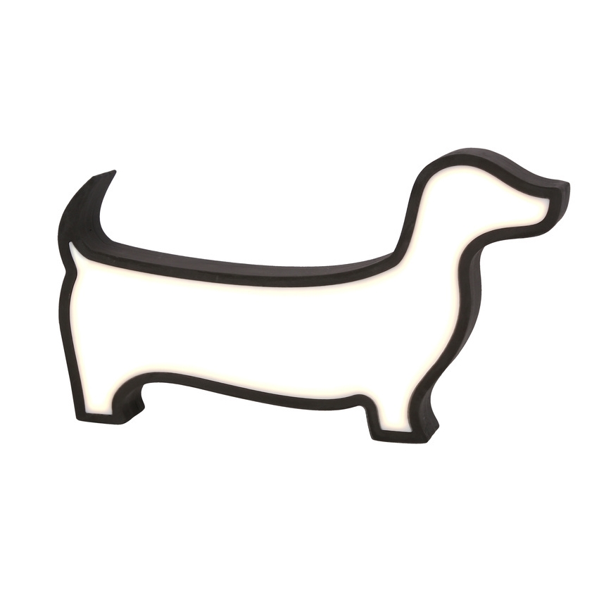 Lampada da tavolo LED per bambini DOG LED/12W/230V nera