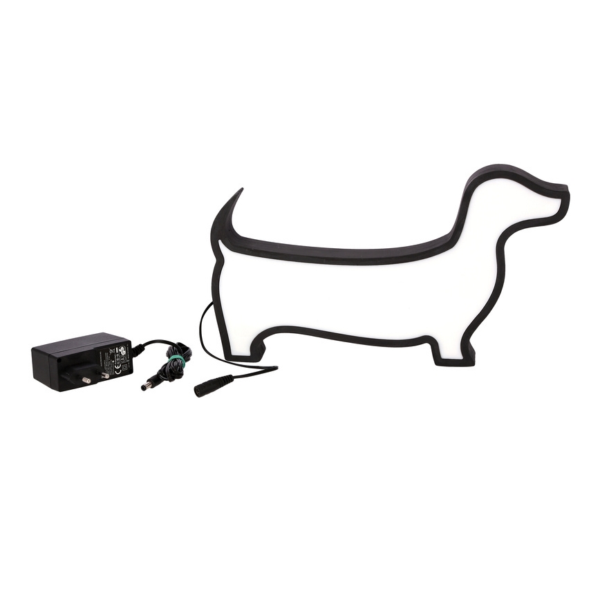 Lampada da tavolo LED per bambini DOG LED/12W/230V nera