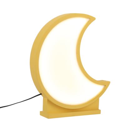 Lampada da tavolo LED per bambini MOON LED/12W/230V gialla