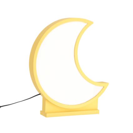 Lampada da tavolo LED per bambini MOON LED/12W/230V gialla