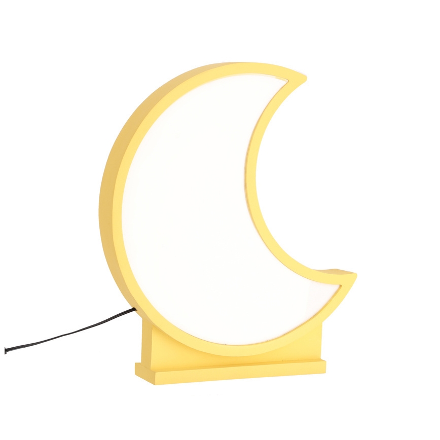 Lampada da tavolo LED per bambini MOON LED/12W/230V gialla