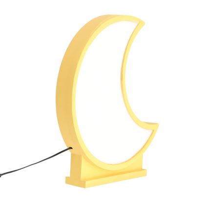 Lampada da tavolo LED per bambini MOON LED/12W/230V gialla