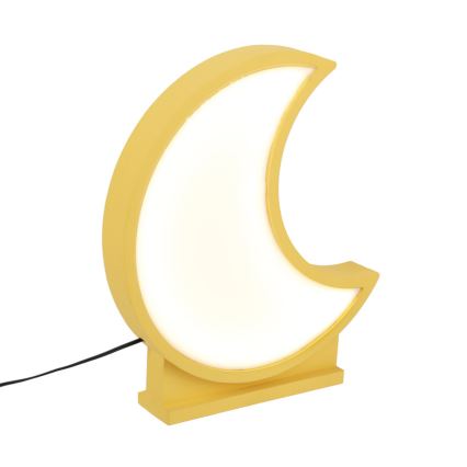 Lampada da tavolo LED per bambini MOON LED/12W/230V gialla