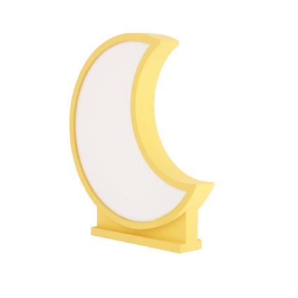Lampada da tavolo LED per bambini MOON LED/12W/230V gialla