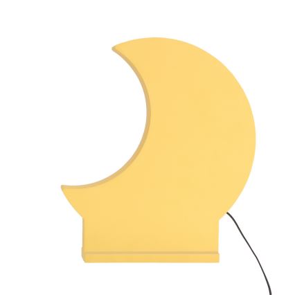 Lampada da tavolo LED per bambini MOON LED/12W/230V gialla