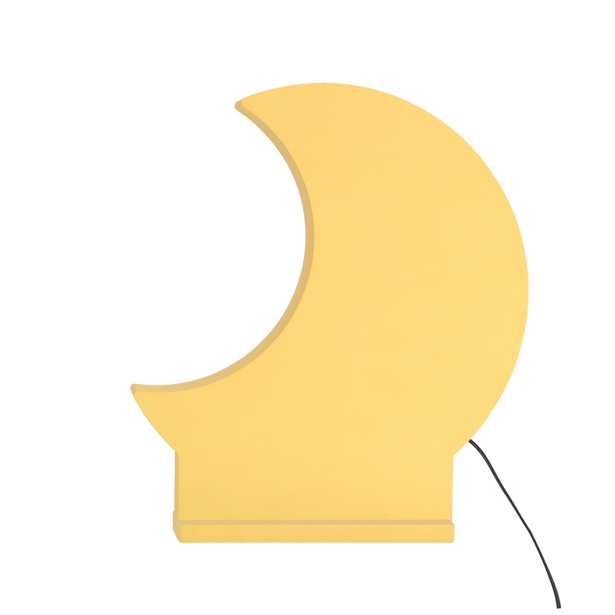 Lampada da tavolo LED per bambini MOON LED/12W/230V gialla