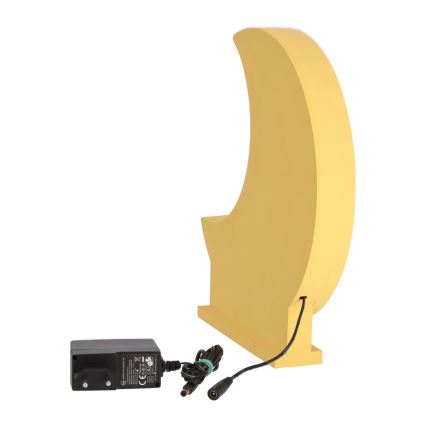 Lampada da tavolo LED per bambini MOON LED/12W/230V gialla