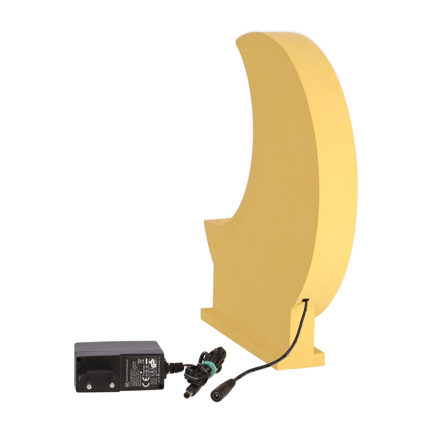 Lampada da tavolo LED per bambini MOON LED/12W/230V gialla