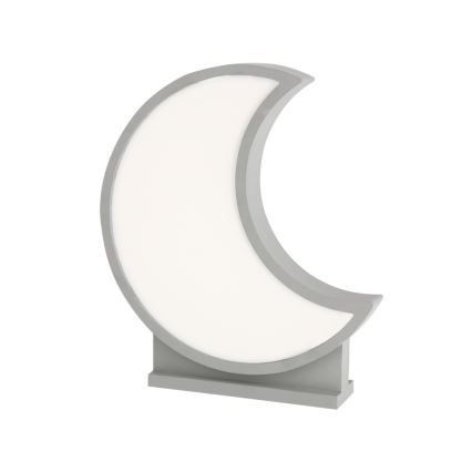 Lampada da tavolo LED per bambini MOON LED/12W/230V grigia