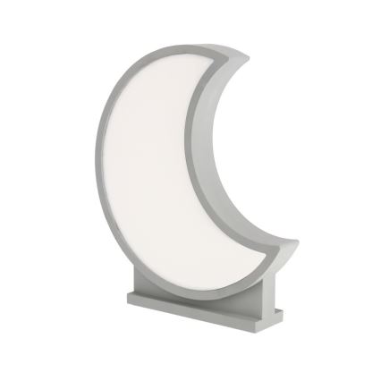 Lampada da tavolo LED per bambini MOON LED/12W/230V grigia
