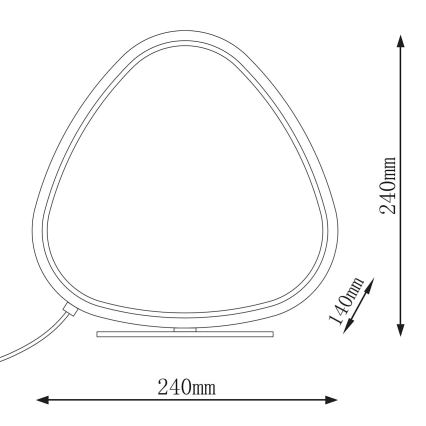 Lampada da tavolo LED PETRA LED/12W/230V 4000K nera