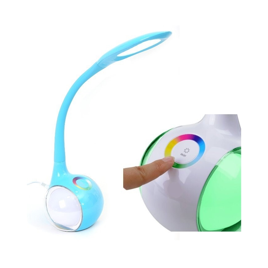 Lampada da tavolo LED RGB dimmerabile LED/7W/230V blu